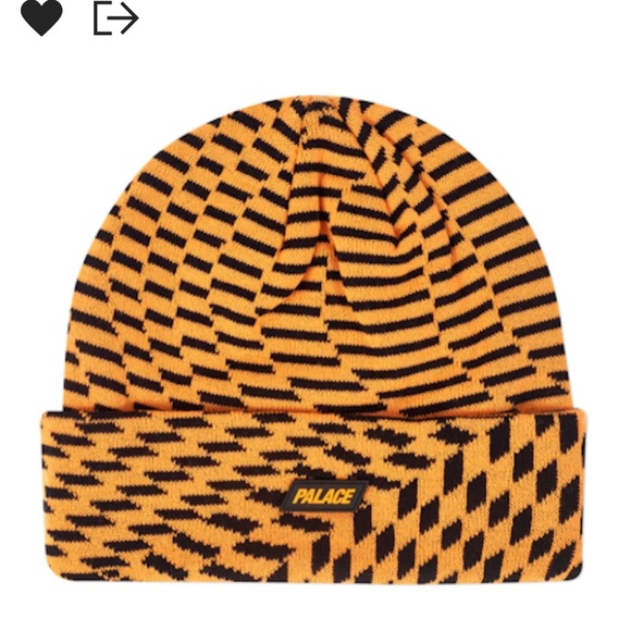PALACE Other - Palace vertigo orange and black Beanie